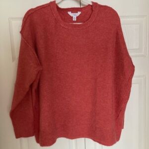 Orange oversized long sleeve sweater